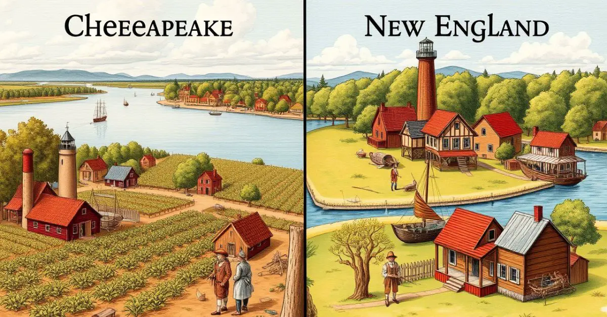 Political Differences between Chesapeake vs New England Colonies